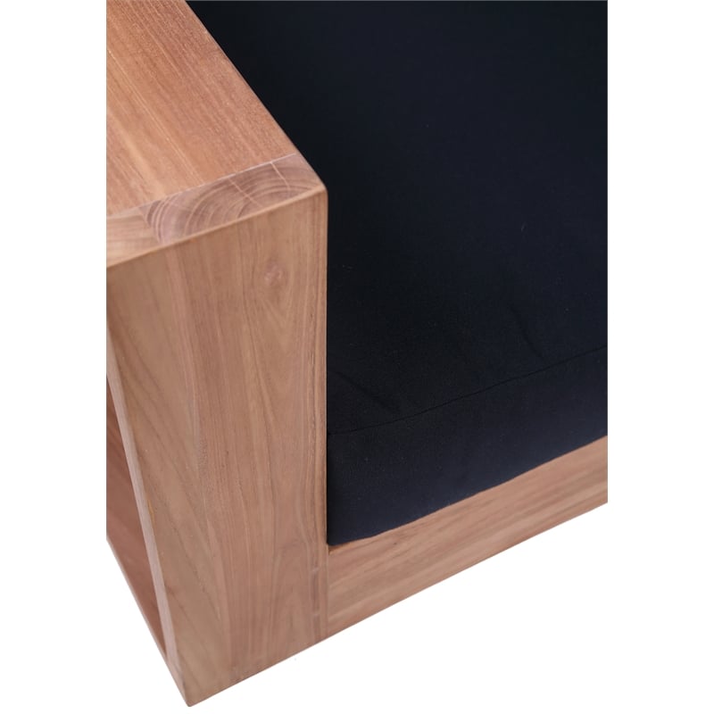 Meridian Furniture Tulum Black Water Resisting Outdoor Sofa