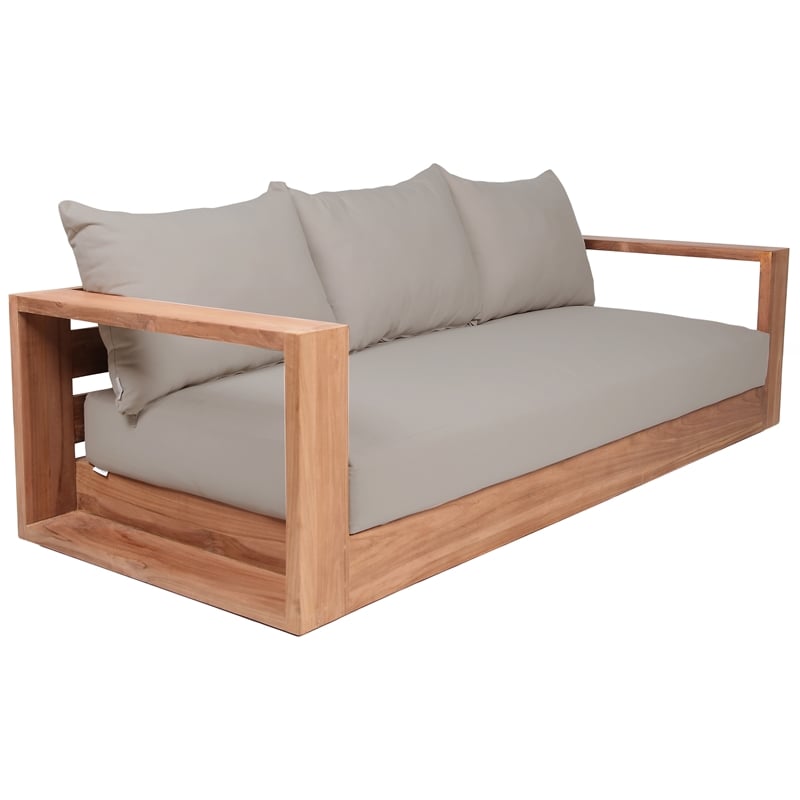 Meridian Furniture Tulum Grey Water Resisting Outdoor Sofa