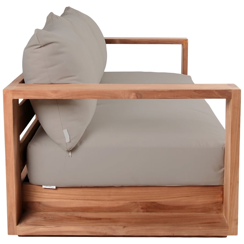 Meridian Furniture Tulum Grey Water Resisting Outdoor Sofa