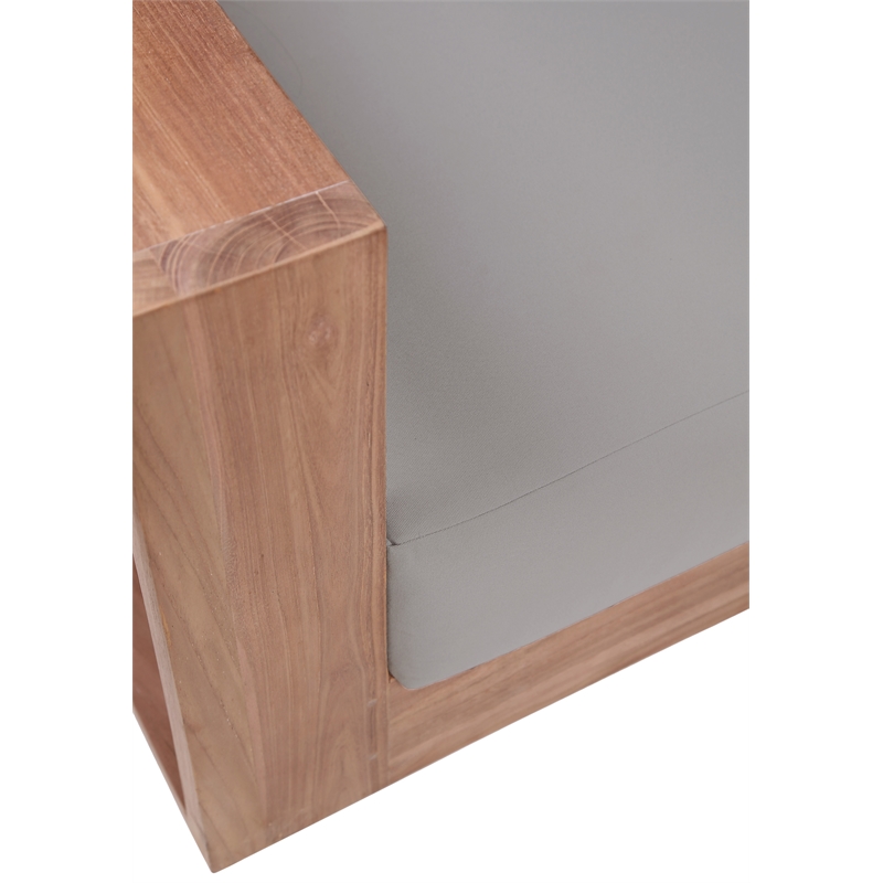 Meridian Furniture Tulum Grey Water Resisting Outdoor Sofa