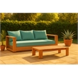 Meridian Furniture Tulum Blue Water Resisting Outdoor Sofa
