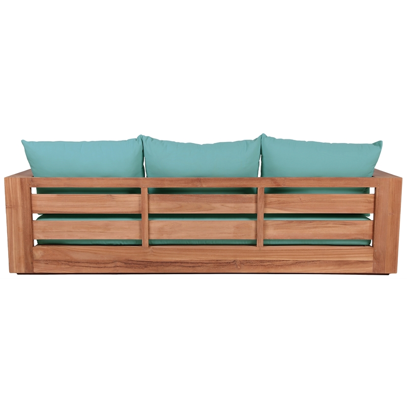 Meridian Furniture Tulum Blue Water Resisting Outdoor Sofa