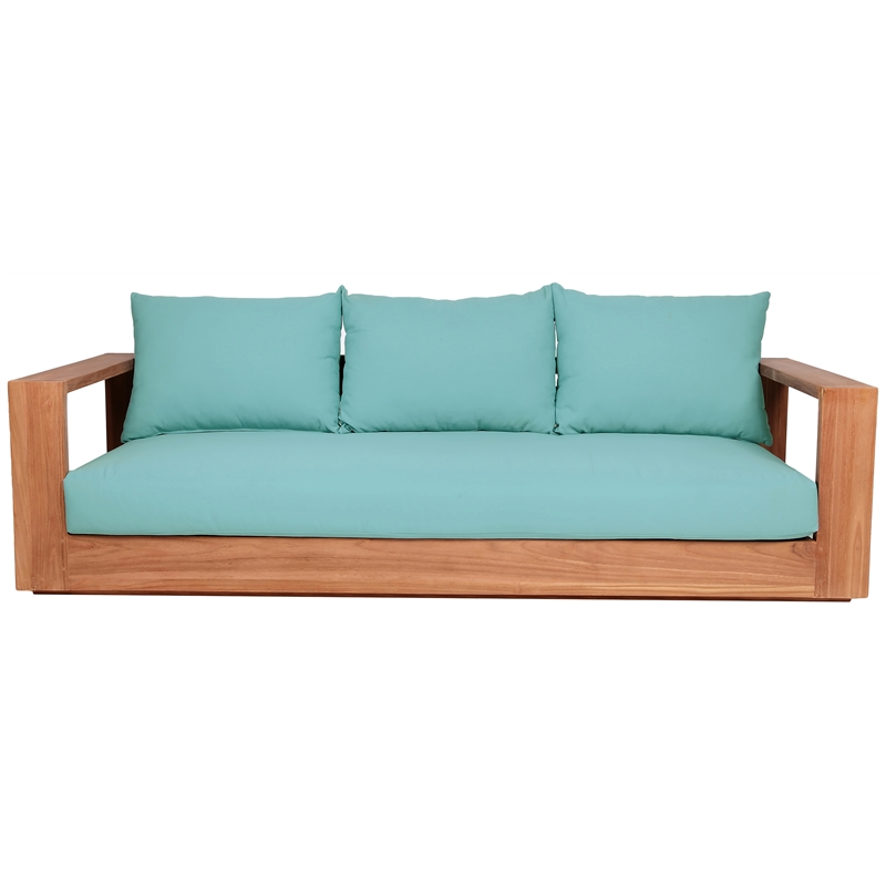 Meridian Furniture Tulum Blue Water Resisting Outdoor Sofa