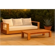 Meridian Furniture Tulum Off White Water Resisting Outdoor Sofa