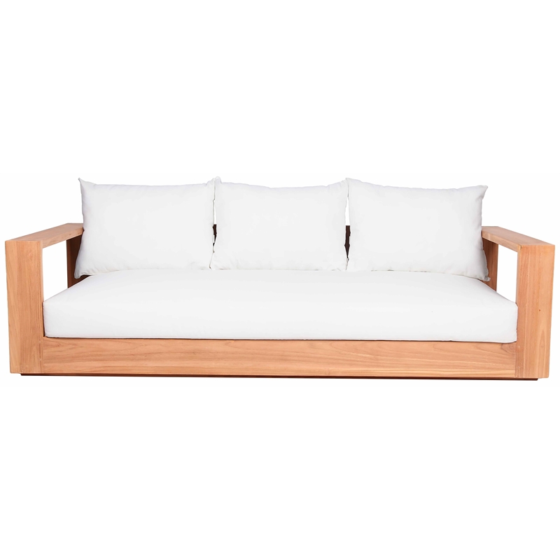 Meridian Furniture Tulum Off White Water Resisting Outdoor Sofa