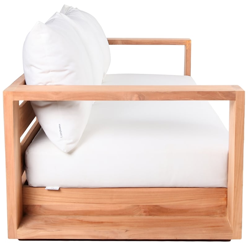 Meridian Furniture Tulum Off White Water Resisting Outdoor Sofa