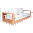 Meridian Furniture Tulum Off White Water Resisting Outdoor Sofa