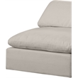 Meridian Furniture Comfy Beige Linen Textured Fabric 2-Pc. Modular Sofa