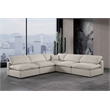 Meridian Furniture Comfy Beige Linen Textured Fabric 5-Pc. Modular Sectional