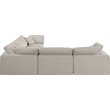 Meridian Furniture Comfy Beige Linen Textured Fabric 5-Pc. Modular Sectional