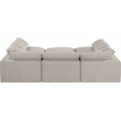 Meridian Furniture Comfy Beige Linen Textured Fabric 6-Pc. Modular Sectional