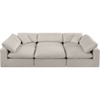 Meridian Furniture Comfy Beige Linen Textured Fabric 6-Pc. Modular Sectional