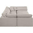 Meridian Furniture Comfy Beige Linen Textured Fabric 6-Pc. Modular Sectional