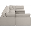 Meridian Furniture Comfy Beige Linen Textured Fabric 6-Pc. Modular Sectional