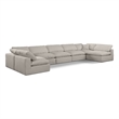 Meridian Furniture Comfy Beige Linen Textured Fabric 7-Pc. Modular Sectional