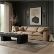 Meridian Furniture Comfy Tan Vegan Leather 3-Pc. Modular Sofa