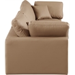 Meridian Furniture Comfy Tan Vegan Leather 3-Pc. Modular Sofa