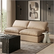 Meridian Furniture Comfy Tan Vegan Leather 2-Pc. Modular Sofa