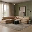 Meridian Furniture Comfy Tan Vegan Leather 5-Pc. Modular Sectional