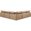 Meridian Furniture Comfy Tan Vegan Leather 5-Pc. Modular Sectional