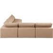 Meridian Furniture Comfy Tan Vegan Leather 5-Pc. Modular Sectional