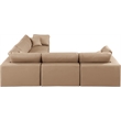 Meridian Furniture Comfy Tan Vegan Leather 5-Pc. Modular Sectional