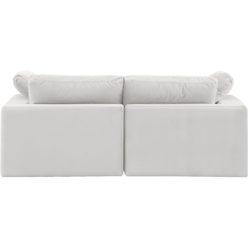 Meridian Furniture Comfy Cream Velvet 2-Pc. Modular Sofa
