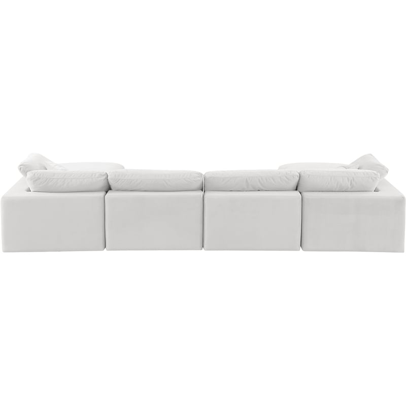 Meridian Furniture Comfy Cream Velvet 6-Pc. Modular Sectional