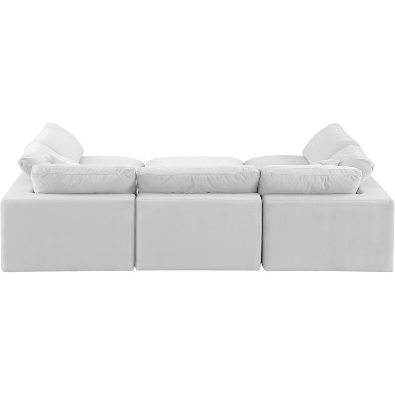 Meridian Furniture Comfy Cream Velvet 6-Pc. Modular Sectional