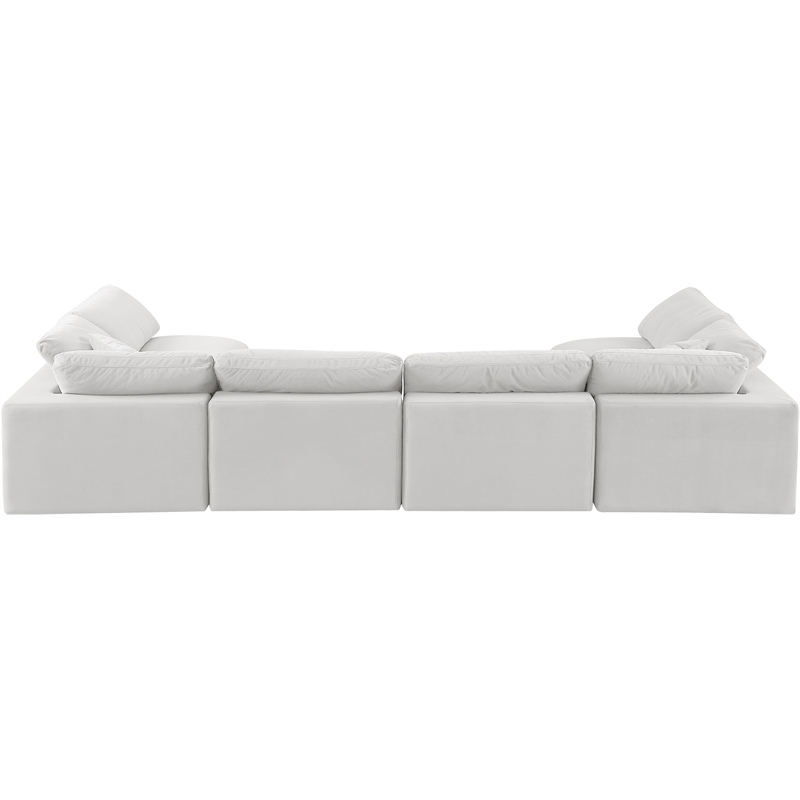 Meridian Furniture Comfy Cream Velvet 6-Pc. Modular Sectional