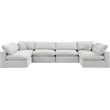 Meridian Furniture Comfy Cream Velvet 6-Pc. Modular Sectional
