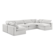 Meridian Furniture Comfy Cream Velvet 6-Pc. Modular Sectional