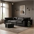 Meridian Furniture Comfy Black Vegan Leather 6-Pc. Modular Sectional