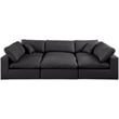 Meridian Furniture Comfy Black Vegan Leather 6-Pc. Modular Sectional
