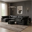 Meridian Furniture Comfy Black Vegan Leather 6-Pc. Modular Sectional