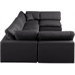 Meridian Furniture Comfy Black Vegan Leather 6-Pc. Modular Sectional