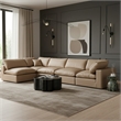 Meridian Furniture Comfy Tan Vegan Leather 5-Pc. Modular Sectional