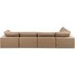 Meridian Furniture Comfy Tan Vegan Leather 5-Pc. Modular Sectional