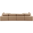 Meridian Furniture Comfy Tan Vegan Leather 6-Pc. Modular Sectional