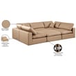 Meridian Furniture Comfy Tan Vegan Leather 6-Pc. Modular Sectional