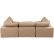 Meridian Furniture Comfy Tan Vegan Leather 6-Pc. Modular Sectional
