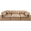 Meridian Furniture Comfy Tan Vegan Leather 6-Pc. Modular Sectional