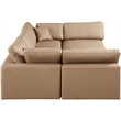 Meridian Furniture Comfy Tan Vegan Leather 6-Pc. Modular Sectional