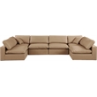Meridian Furniture Comfy Tan Vegan Leather 6-Pc. Modular Sectional