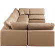 Meridian Furniture Comfy Tan Vegan Leather 6-Pc. Modular Sectional