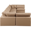 Meridian Furniture Comfy Tan Vegan Leather 7-Pc. Modular Sectional