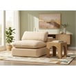 Meridian Furniture Comfy Beige Velvet Armless Chair
