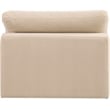 Meridian Furniture Comfy Beige Velvet Armless Chair
