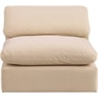 Meridian Furniture Comfy Beige Velvet Armless Chair