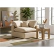 Meridian Furniture Comfy Beige Velvet Corner Chair